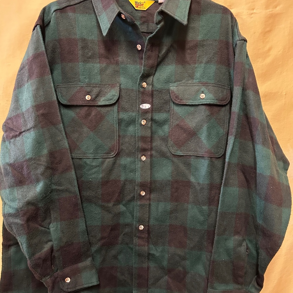 Men's Green Plaid Casual Button Down Shirt